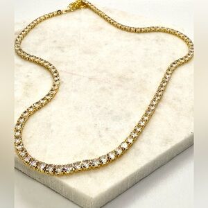 Elegant Goldfilled Tennis  Necklace